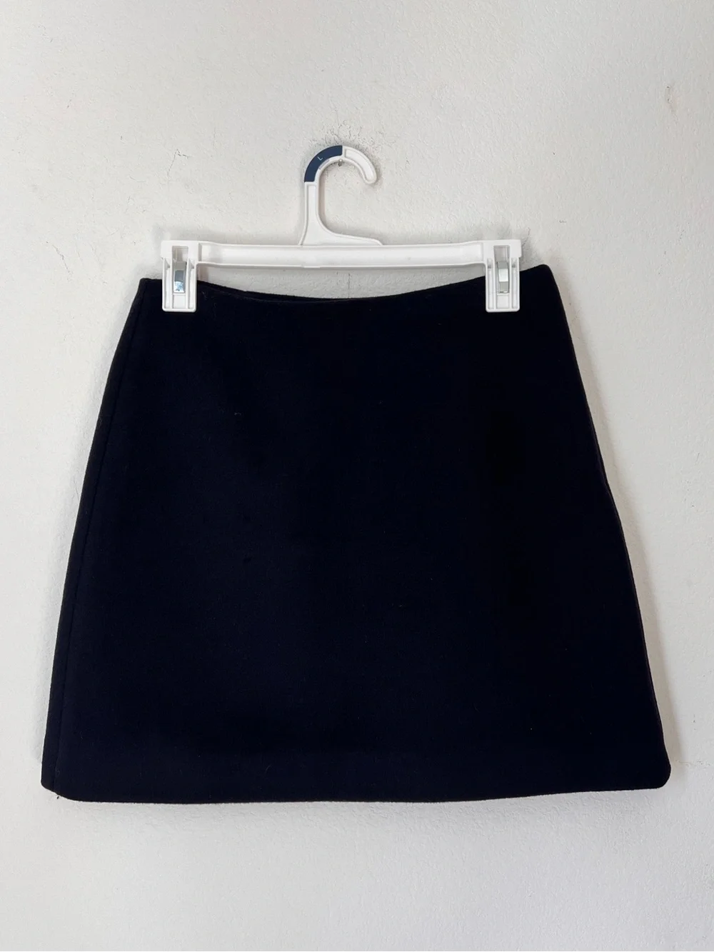 Theory Luxe Divide Wool-Cashmere Navy Blue Cropped Jacket & Mini Skirt Set‎ Sz 4